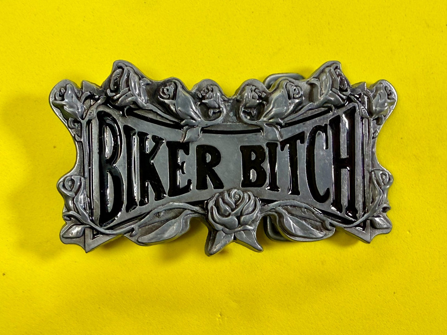 BIKER BITCH Statement Funny Cool Novelty Motorcycle Lady Biker Rider Belt Buckle