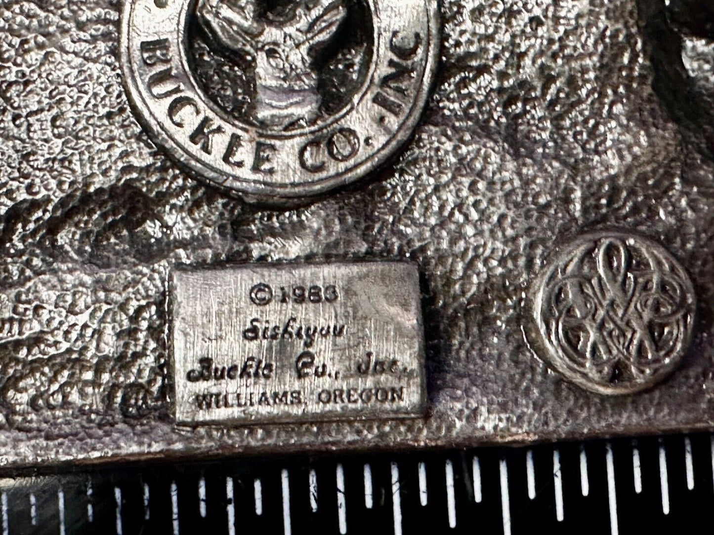 Underground Miners Processing Mill Historical Vintage 1983 Siskiyou Belt Buckle