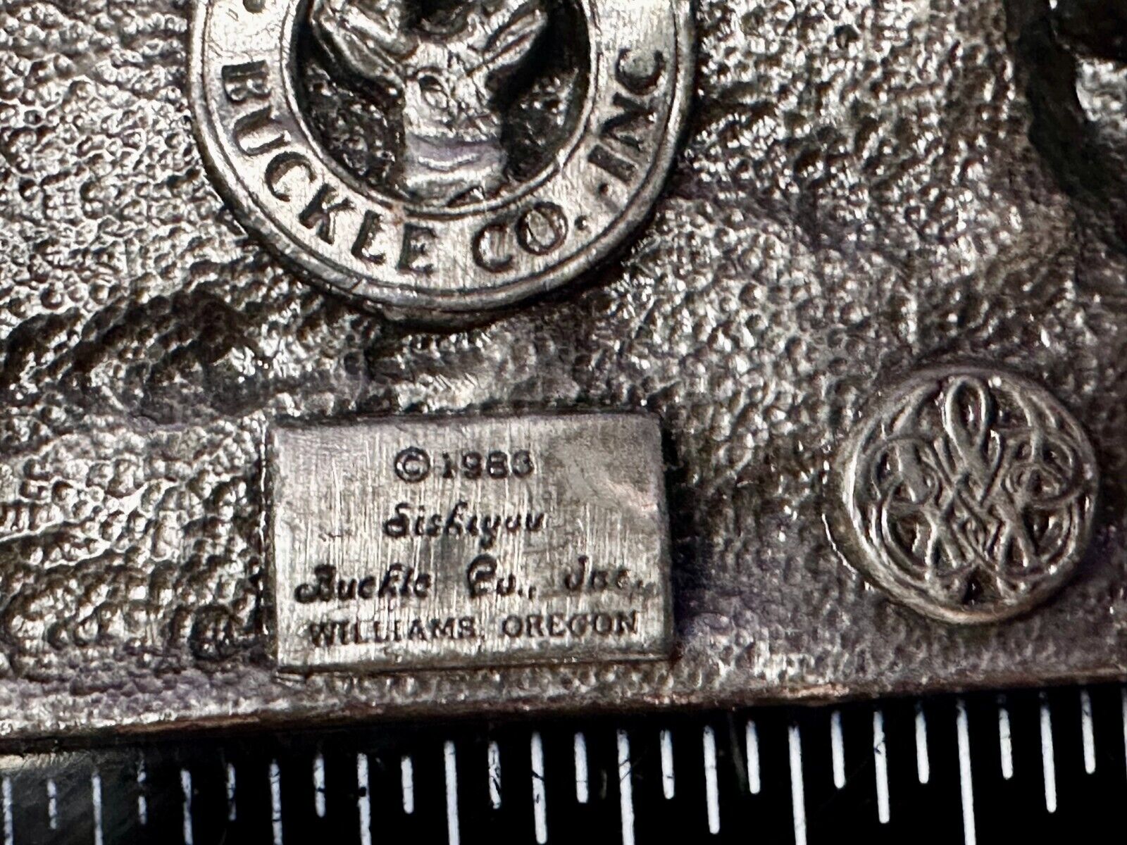 Underground Miners Processing Mill Historical Vintage 1983 Siskiyou Belt Buckle