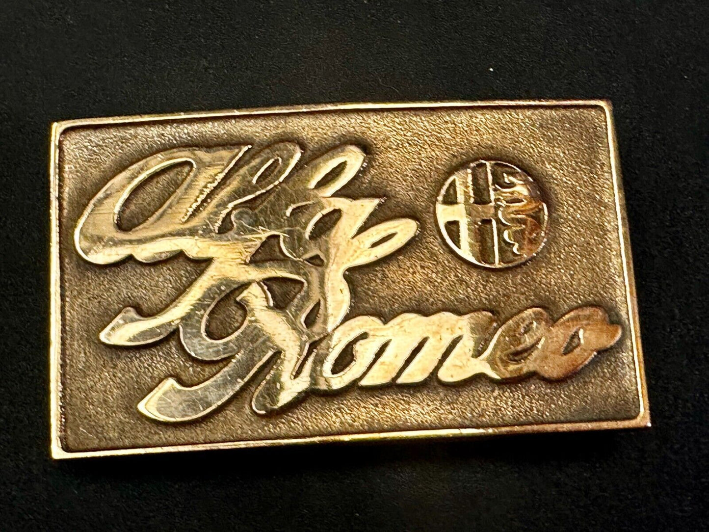 Alfa Romeo Italian Car Collectors Solid Brass Belt Buckle by UB