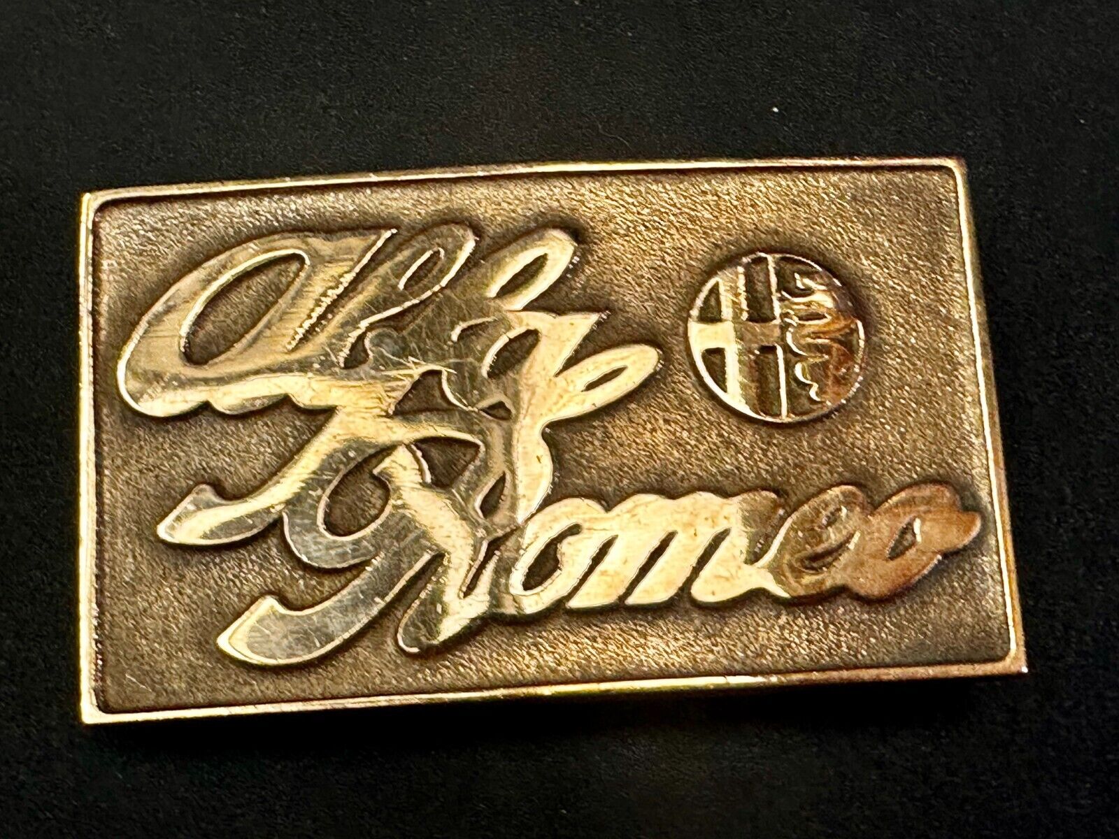Alfa Romeo Italian Car Collectors Solid Brass Belt Buckle by UB