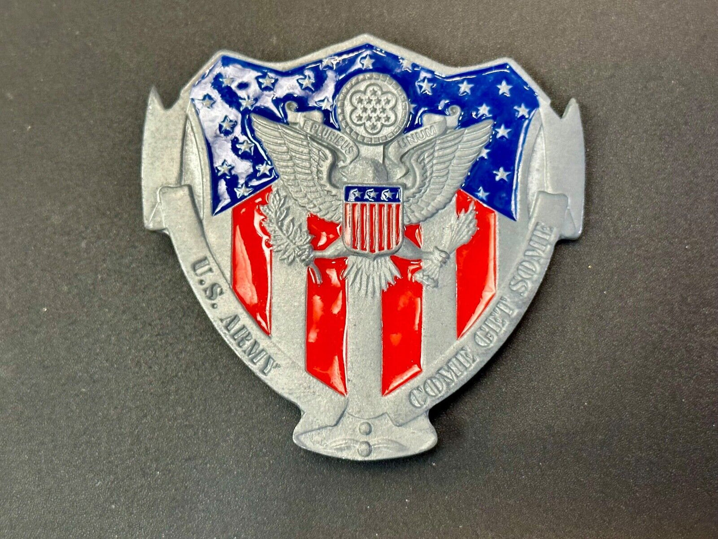 U.S. Army Patriotic America Belt Buckle Come Get Some Buckle Great American Prod