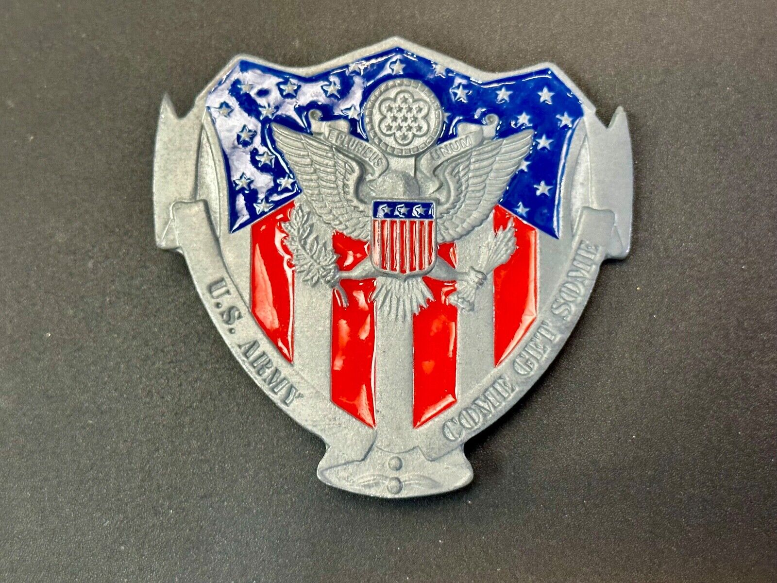 U.S. Army Patriotic America Belt Buckle Come Get Some Buckle Great American Prod