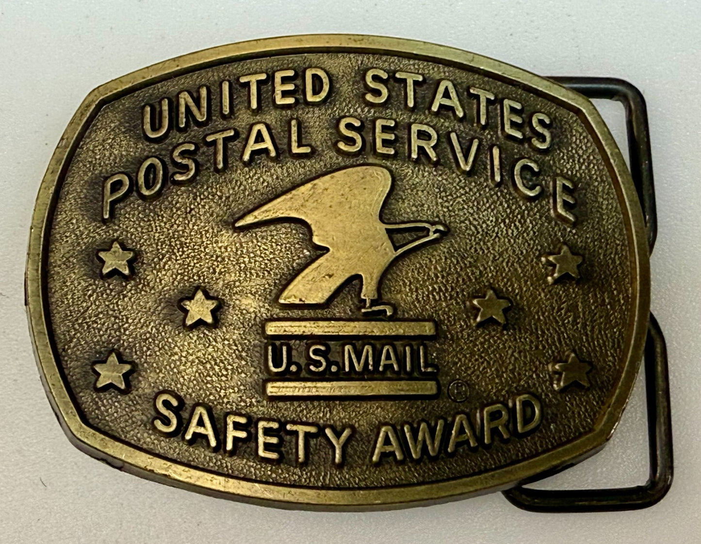 United States Postal Service Safety Award U.S Mail Commemorative RJ Belt Buckle