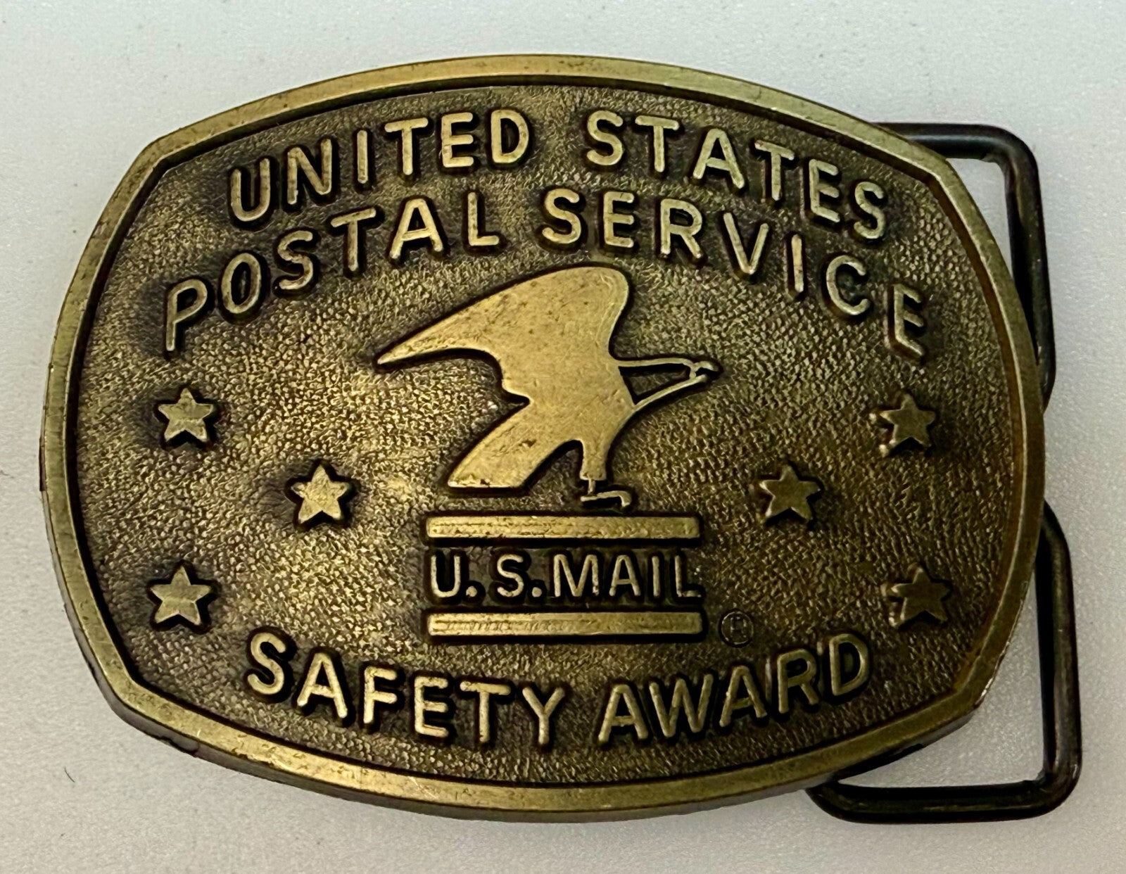 United States Postal Service Safety Award U.S Mail Commemorative RJ Belt Buckle