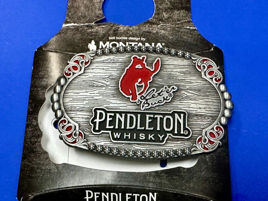2023 Pendleton whiskey Let'er Buck Rodeo Cowboy Montana Silversmiths Belt Buckle