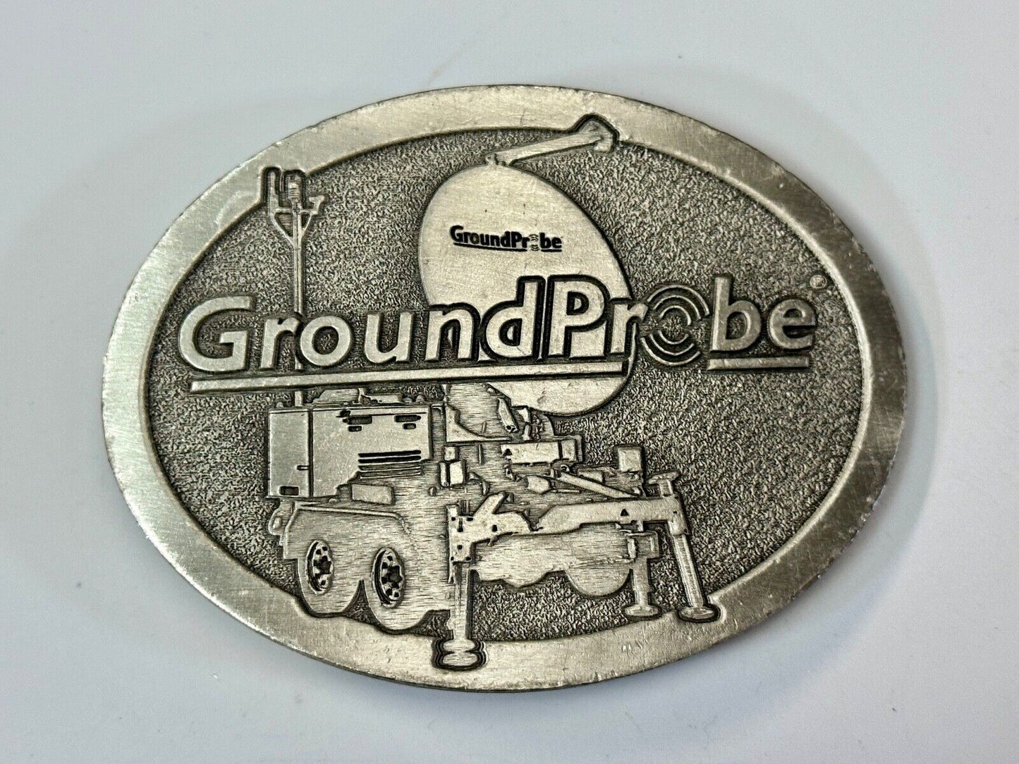 vintage Ground probe Company promo Advertising belt buckle