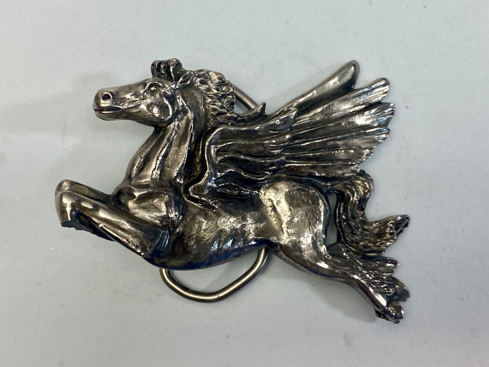 Vintage 1981 Flying Horse Chicago Pegasus Great America Belt Buckle Co 