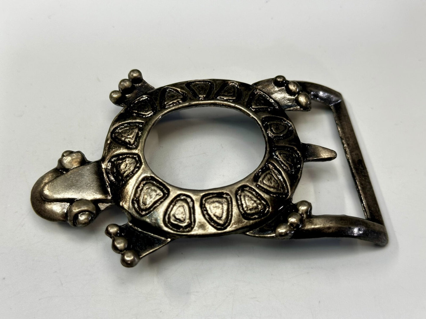Turquoise Turtle Openwork Hippy Boho Belt Buckle For Your Cab Cabochon Stone