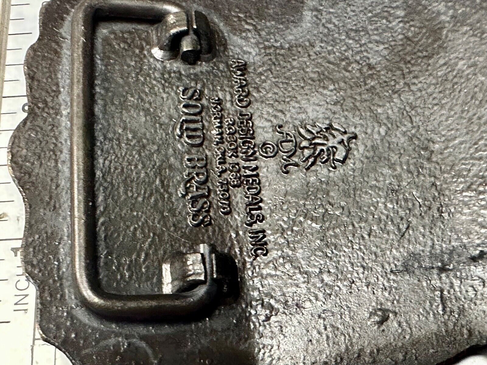 Texas Rangers Organized 1828 A man in the right who keeps on coming Belt Buckle