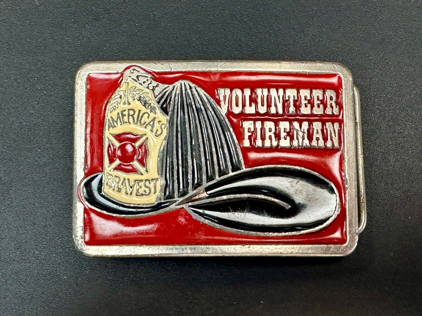 Americas Bravest Volunteer Fire Department tribute belt buckle