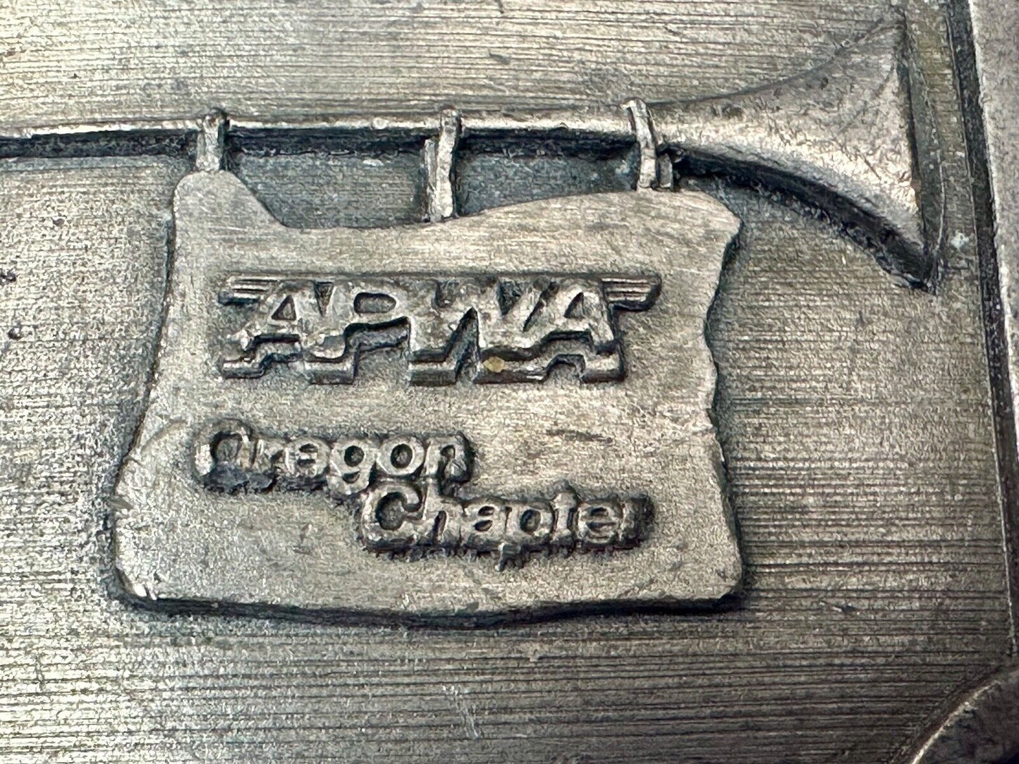 APWA Oregon chapter American Public Works Association Conference belt buckle