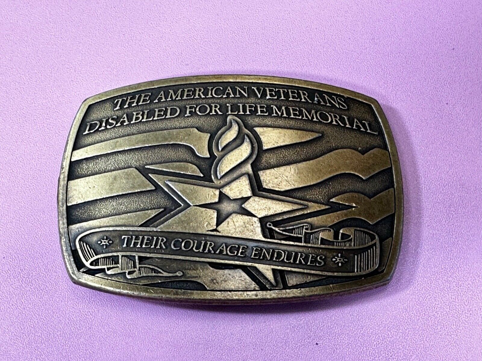 The American Veterans Disabled For Life Memorial Commemorative Belt Buckle