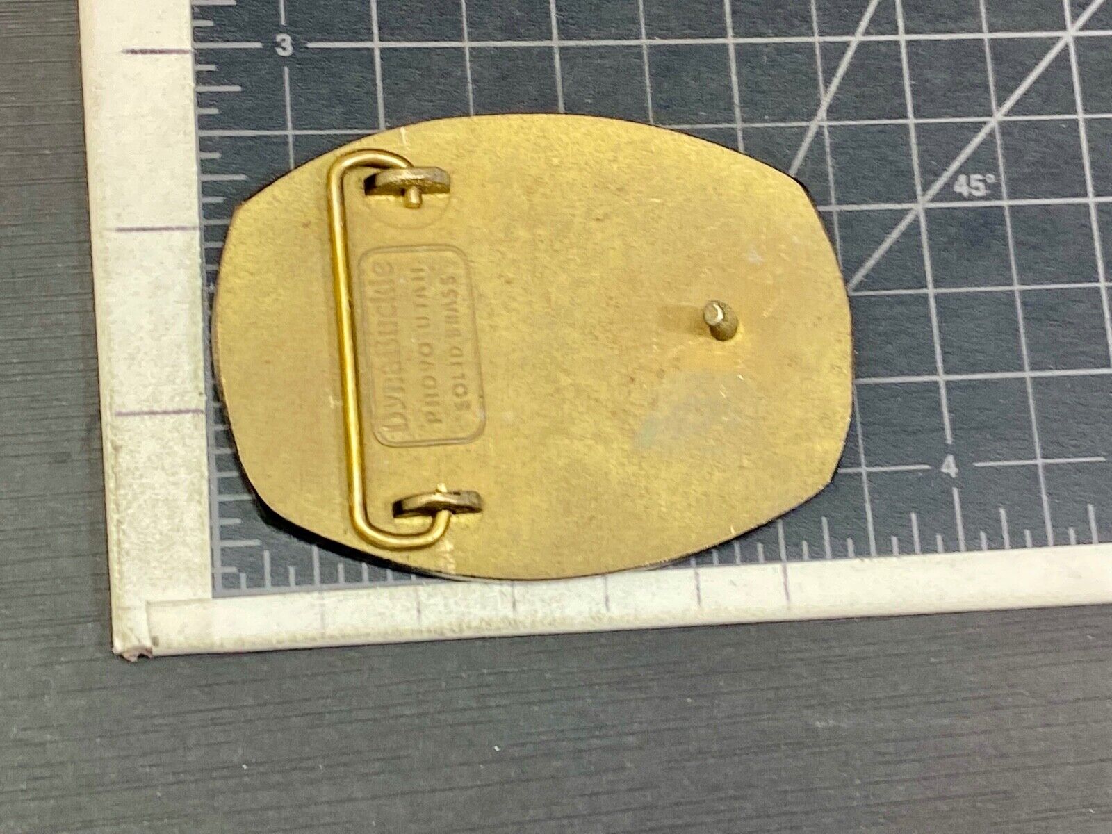 Vintage **ECHO BAY MINES" western division solid brass belt buckle