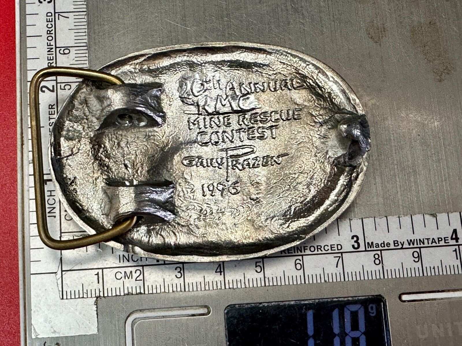 20th ANNUAL ROCKY MOUNTAIN COAL MINE RESCUE BELT BUCKLE! VINTAGE! GARY PRAZEN 96