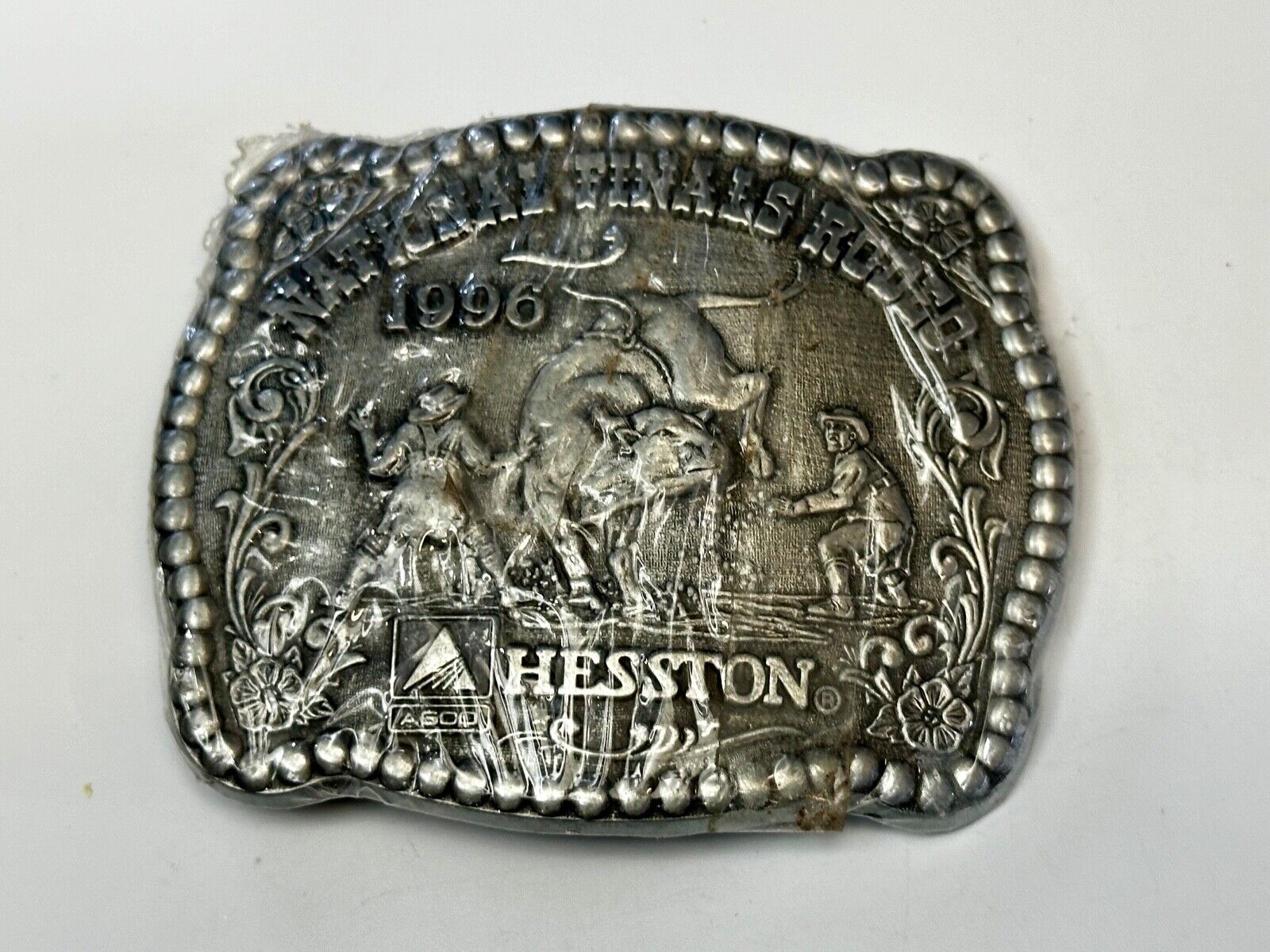 1987 National Finals Rodeo NFR Cowboy Western NOS Belt Buckle in wrap