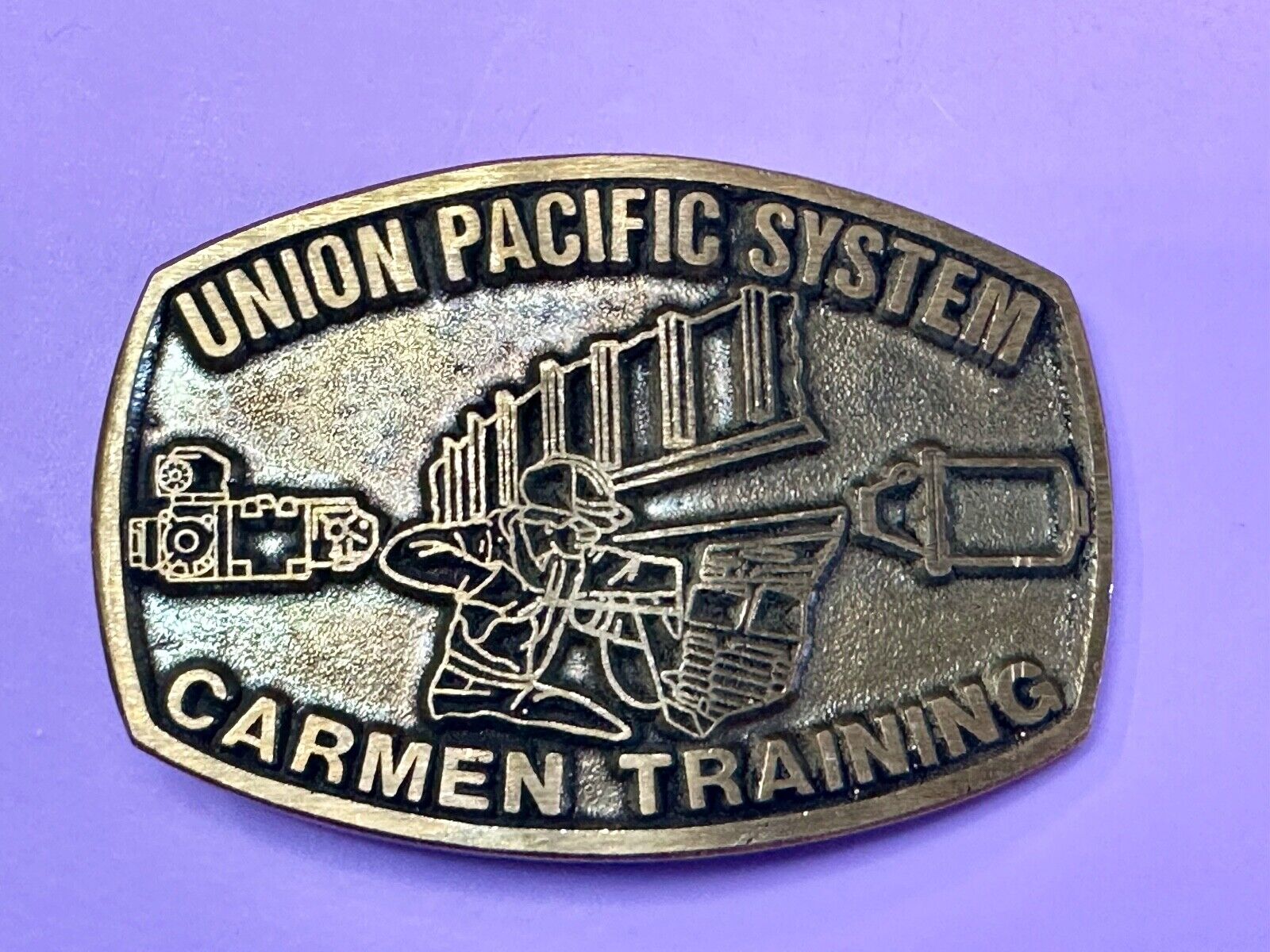 Union Pacific Railroad Train Carmen Training Solid Brass dynabuckle Belt Buckle