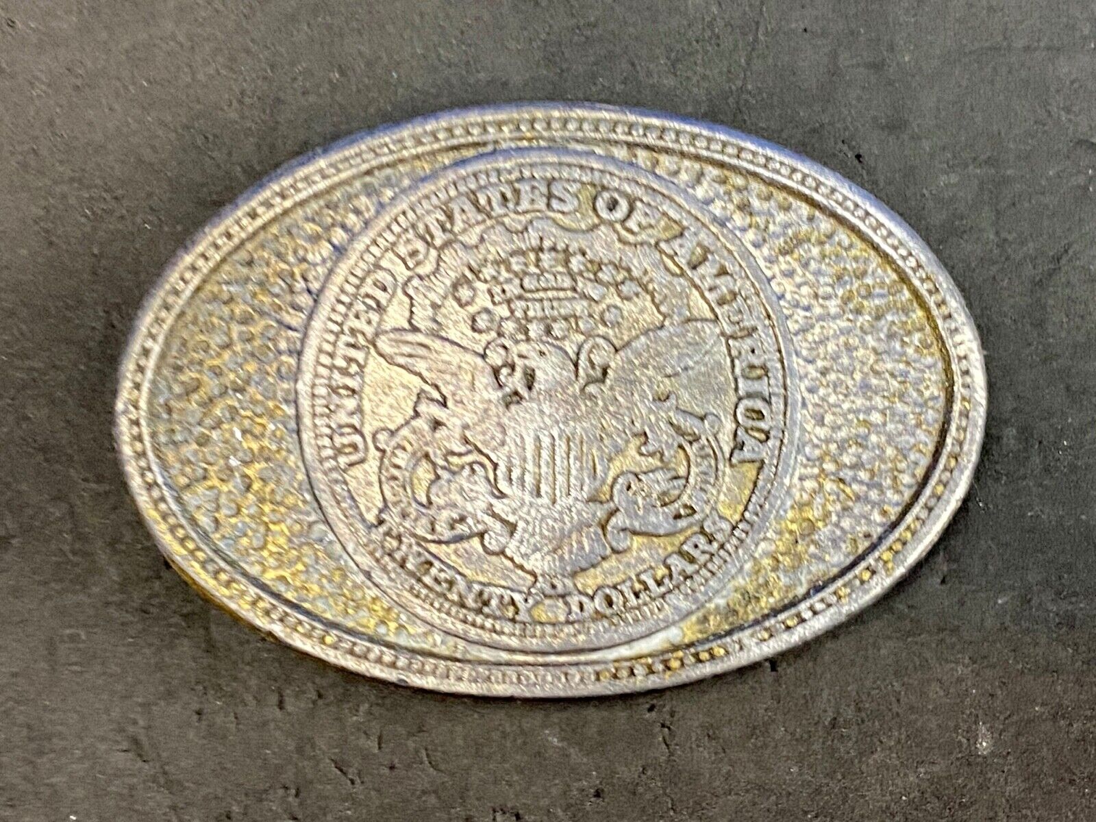 United States of America Twenty Dollar belt buckle by CDC Metal Works 