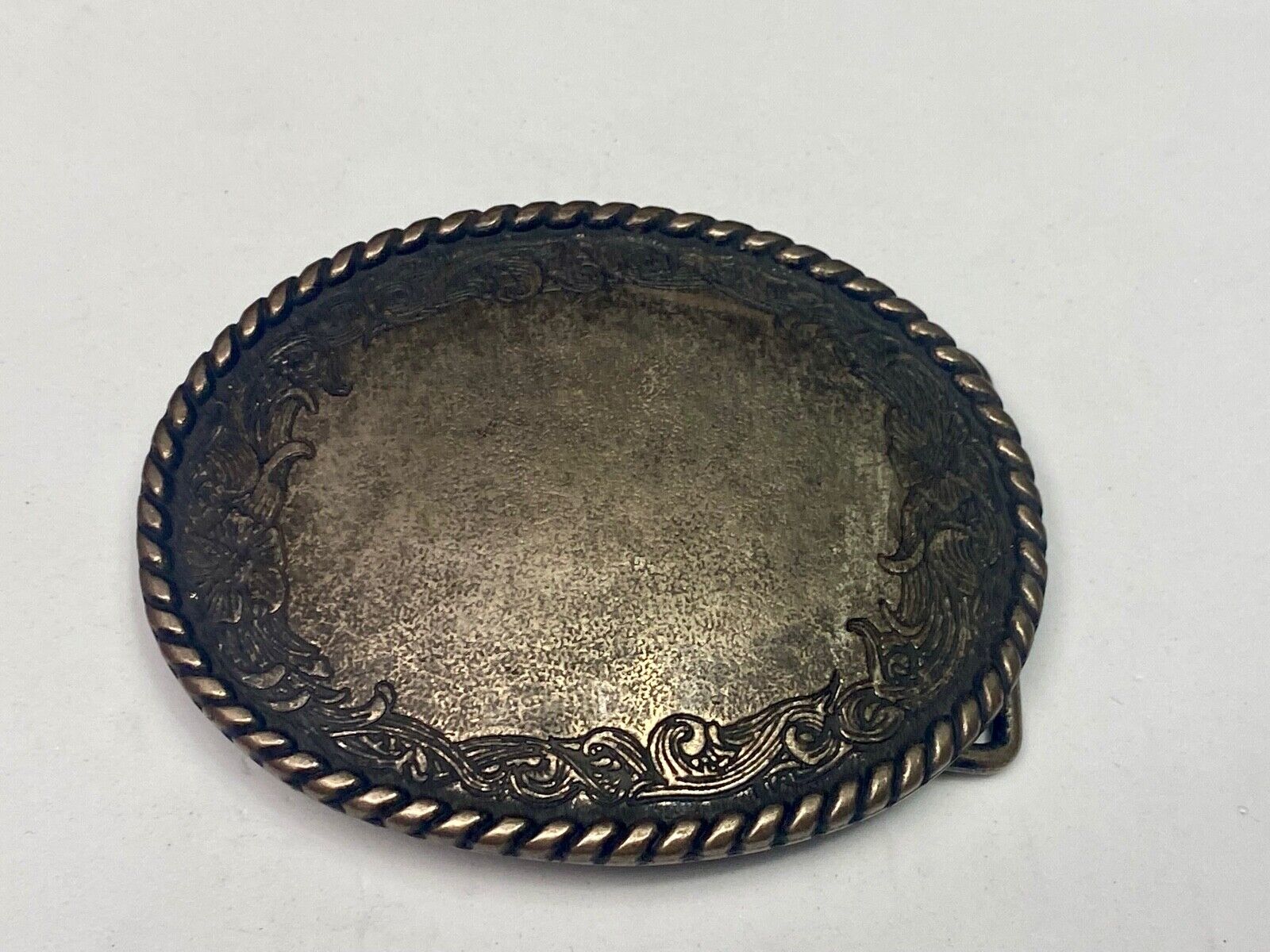 100 % Zinc Ornate Western Oval Belt Buckle Made In Italy  - Fabriqrren Itai If