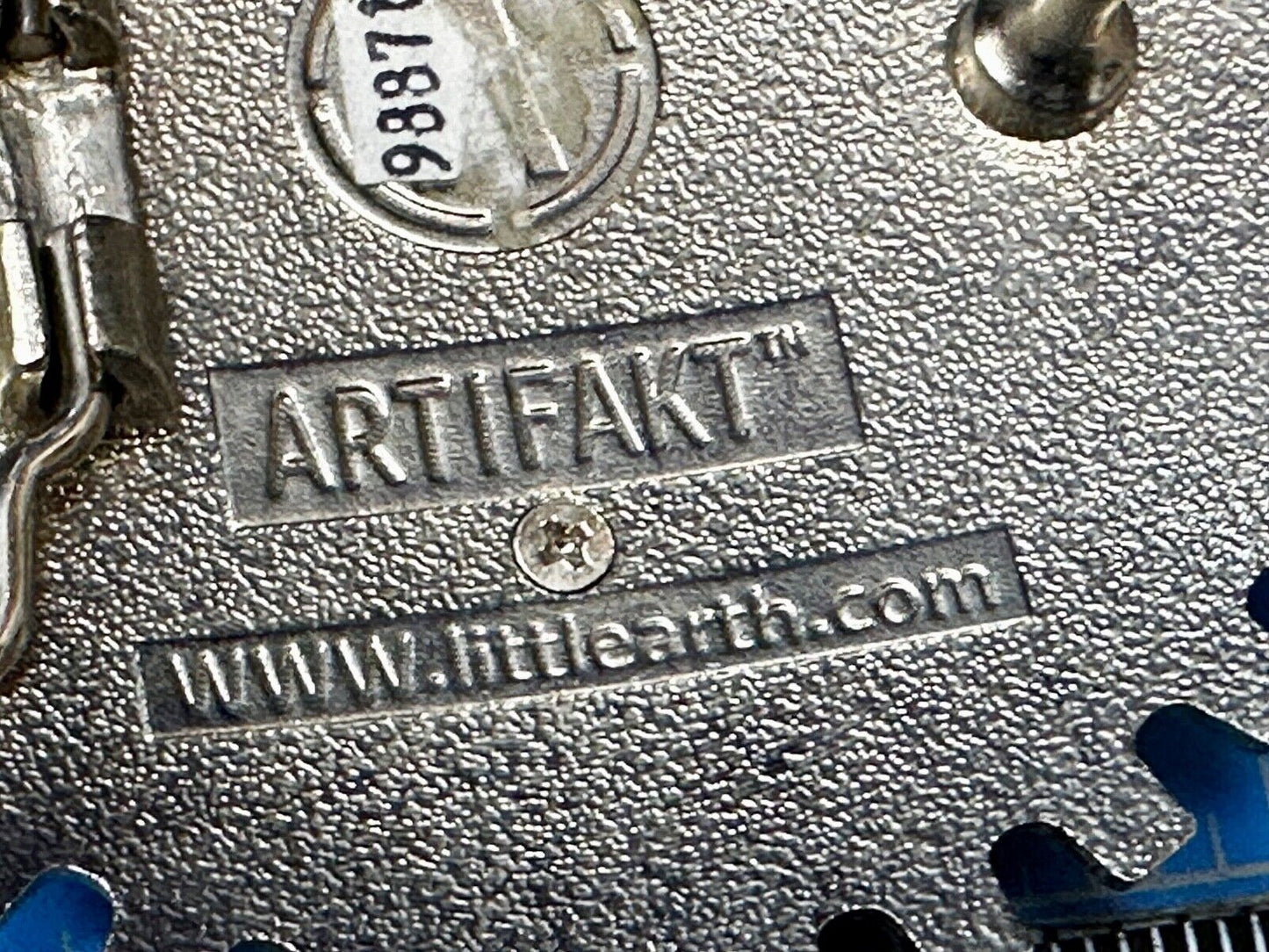 Uk Flag Vintage Gear shaped Silver Tone Belt Buckle by Artifakt