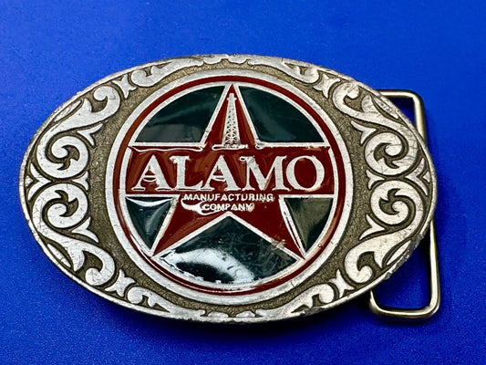 Alamo Oil Well Drilling Company Vintage Texas Star Vintage CD-Hit Belt Buckle