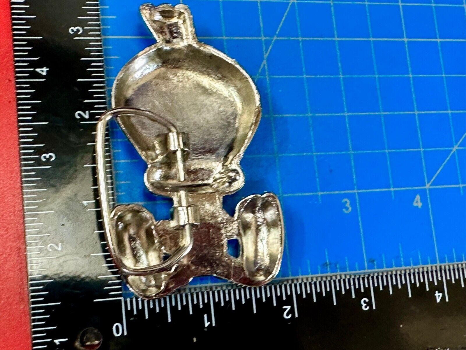 Tweety Bird Looney Tunes Enamel Eyes Silver Tone Small Vintage Belt Buckle