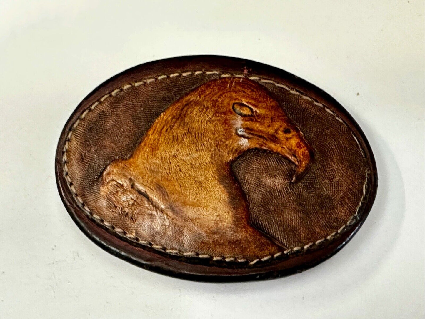 Artisan American Eagle Vintage Mixed Leather Belt Buckle