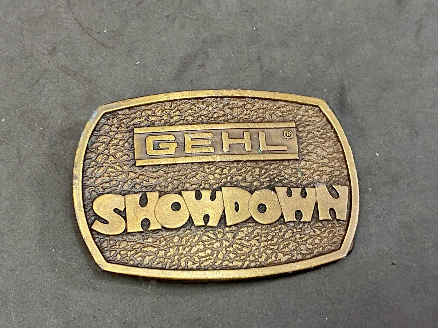 Vintage 1976 - Gehl Showdown - Skid Steer Loader Baler - Co Belt Buckle 