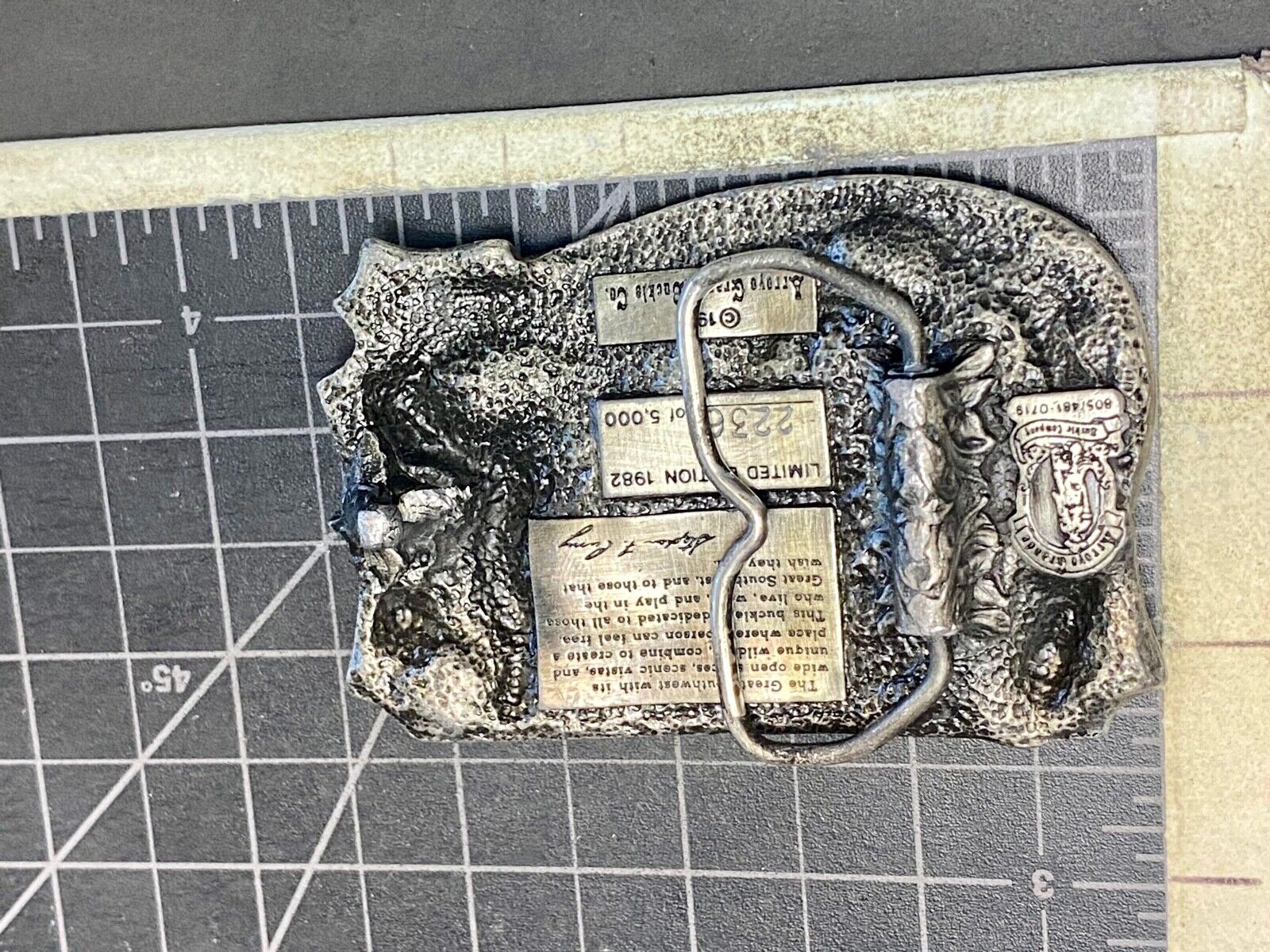 The Great Southwest 1982 Limited Ed. Commemorative Vintage Belt Buckle 