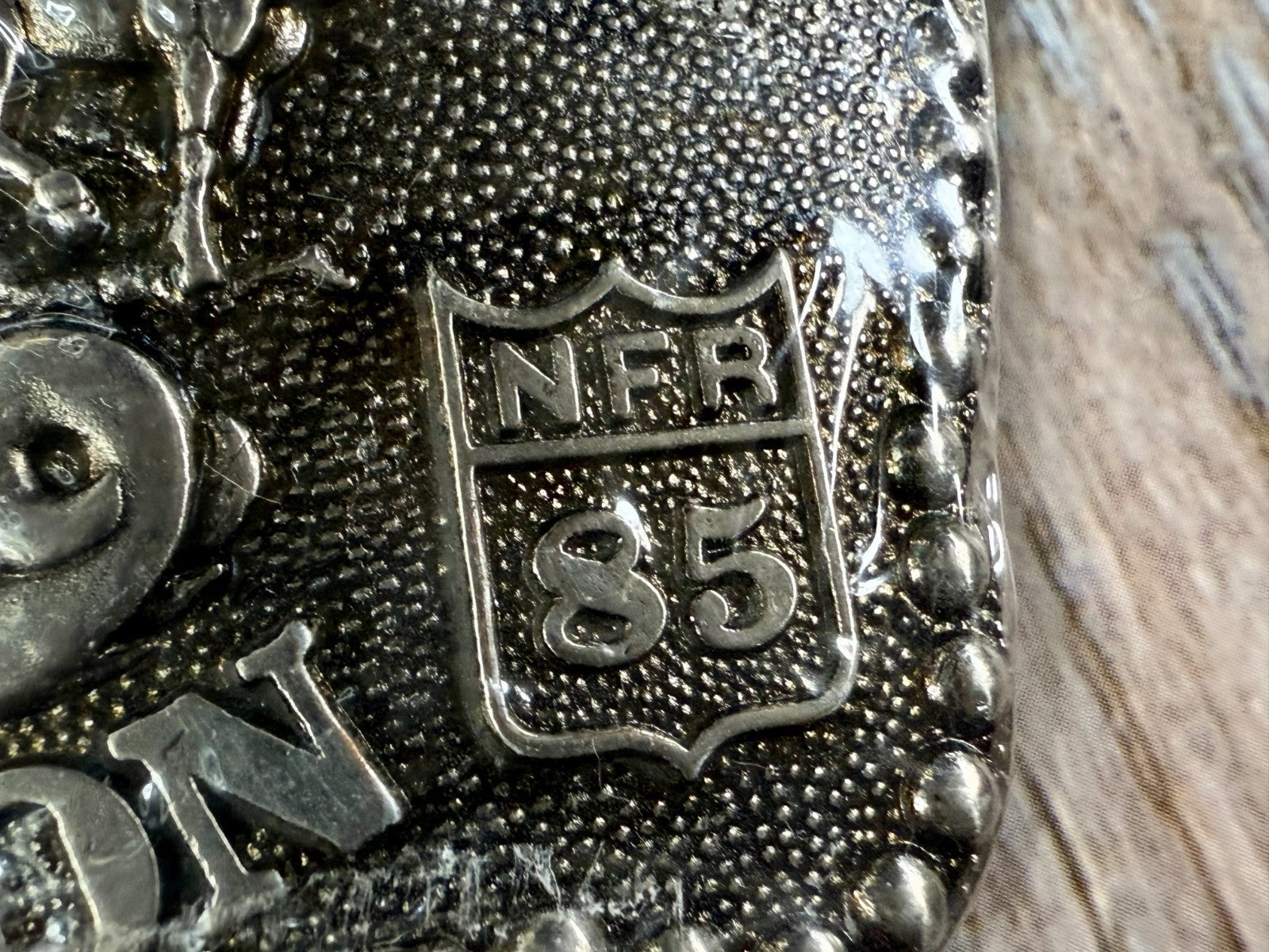 1985 Hesston NFR National Finals Rodeo Calf Roping NOS Collectors Belt Buckle