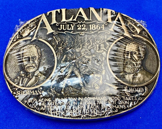 Atlanta Ga NOS belt buckle from Award Design Medals The Blue and the Gray series
