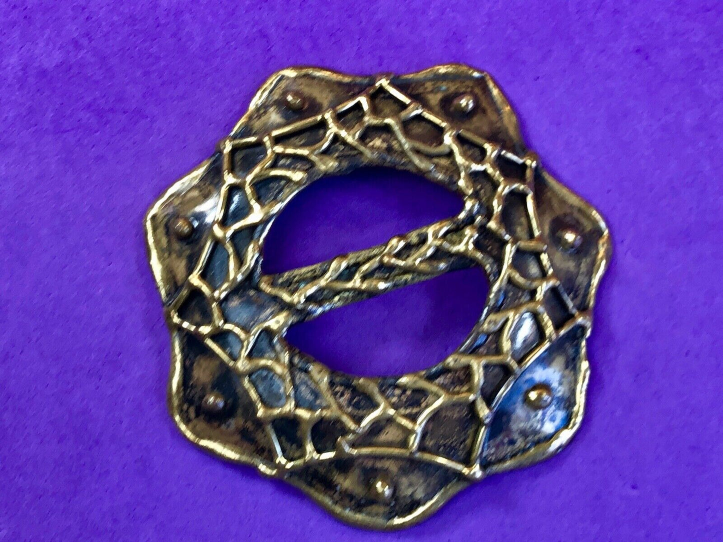 Unique Hobo Art Deco Star Pattern Artisan Belt Buckle 