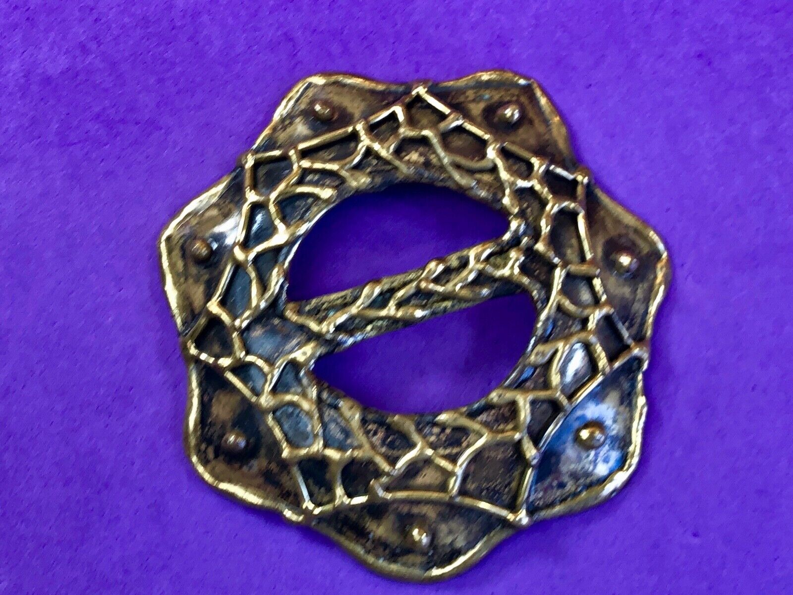 Unique Hobo Art Deco Star Pattern Artisan Belt Buckle 