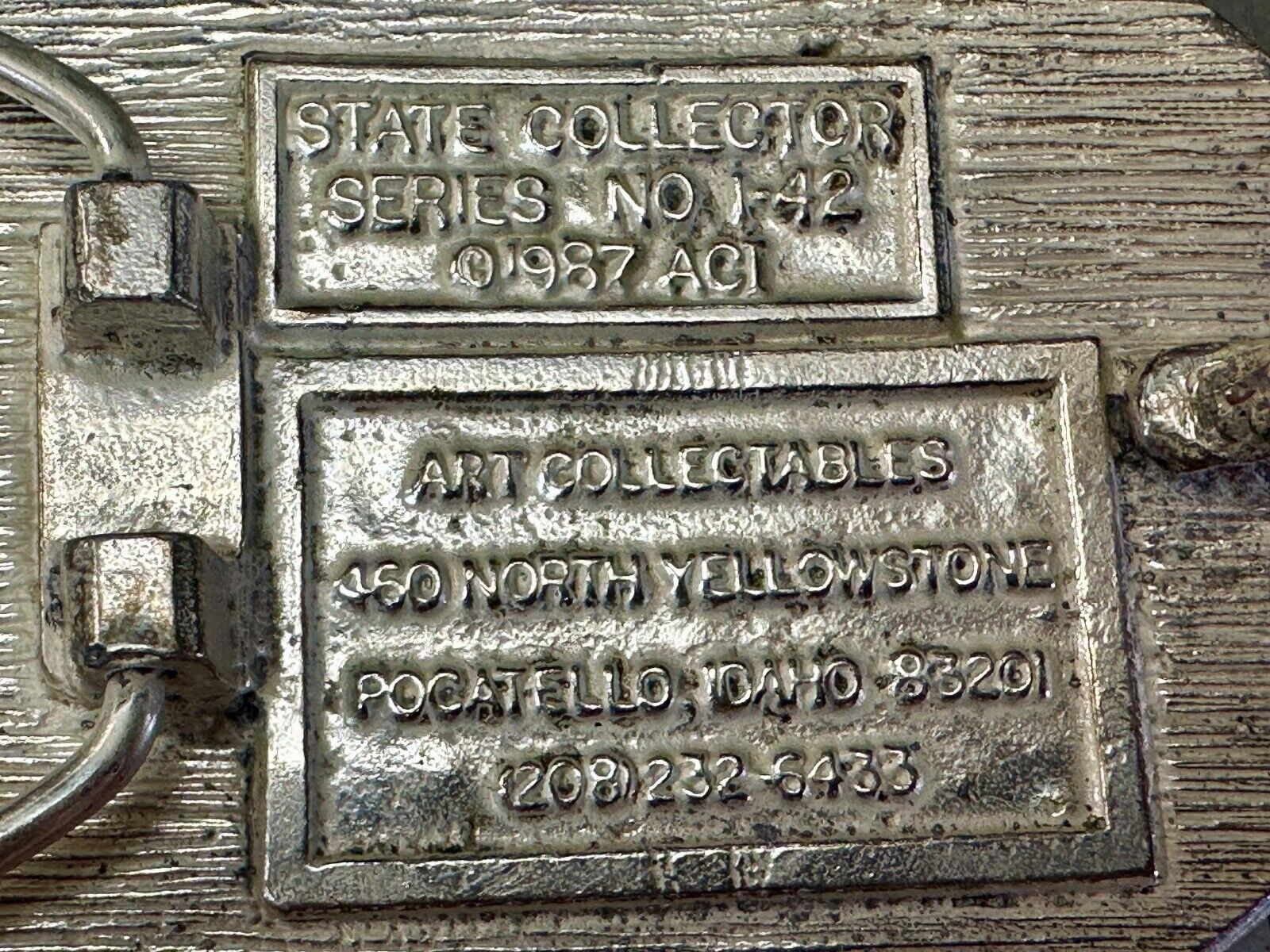The Seal of the State of Washington Ronald Vtg 1889 belt buckle Art Collectibles