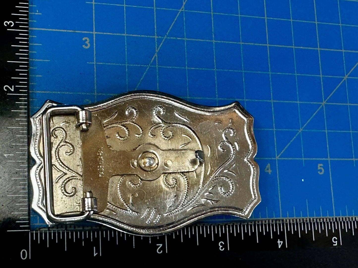 Vintage Cowboy Saddle Bronc western belt buckle Made in Japan
