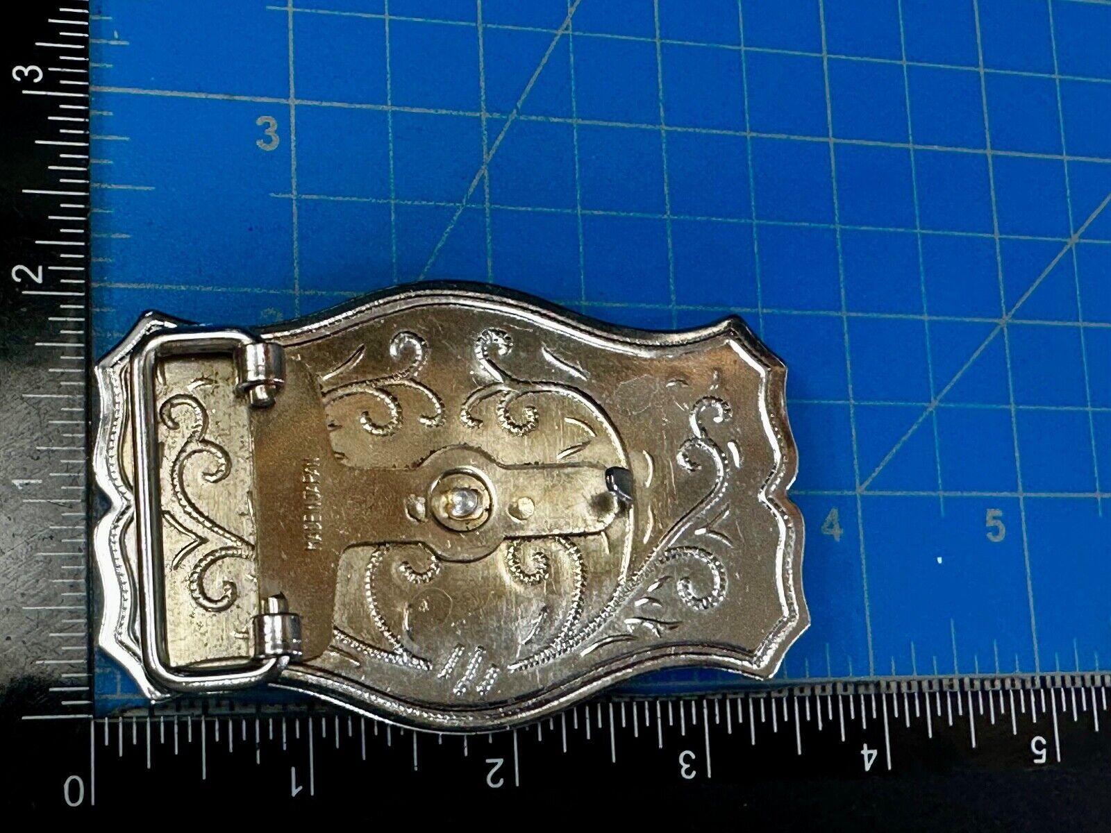 Vintage Cowboy Saddle Bronc western belt buckle Made in Japan
