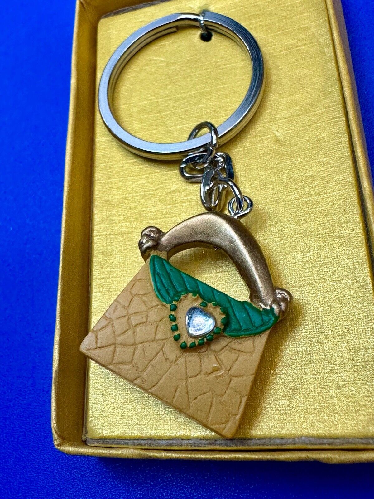 Adorable multicolor Purse with heart Fashioncraft Keychain - Key Ring Chain