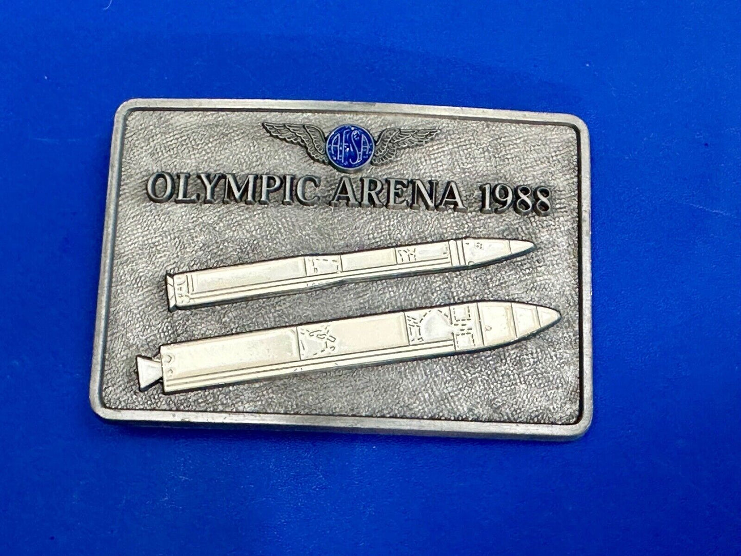 AFSA  Air Force Sergeants Association ROCKETS OLYMPIC ARENA 1988 Belt Buckle
