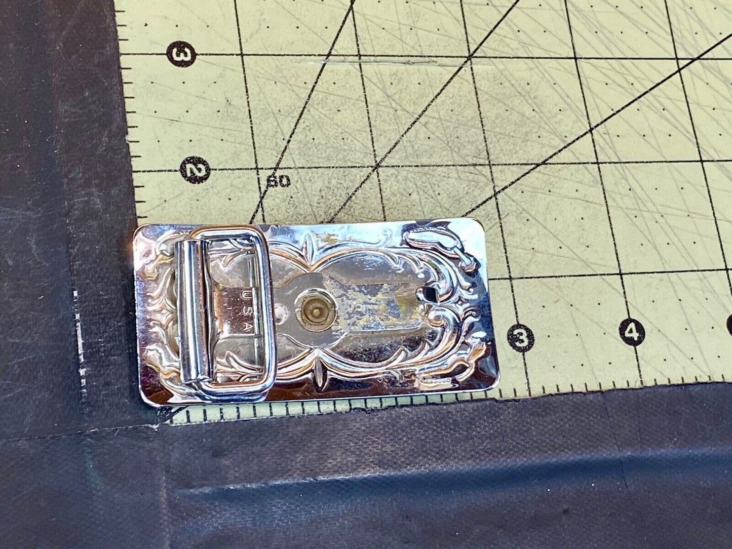 Usa Made Horse Head Bust Mixed Metal Belt Buckle 