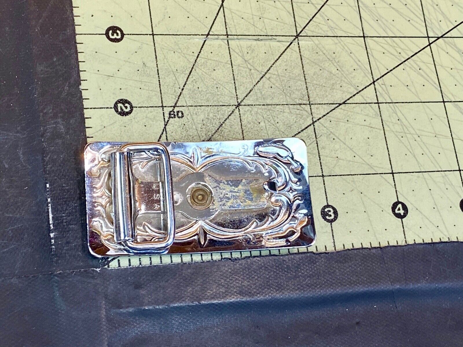 Usa Made Horse Head Bust Mixed Metal Belt Buckle 
