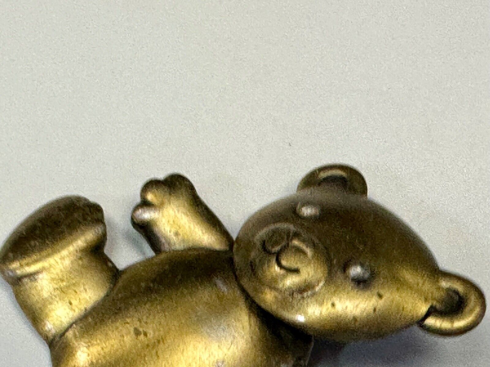 Vintage JJ Jonette Silver Tone Articulated Head Teddy Bear