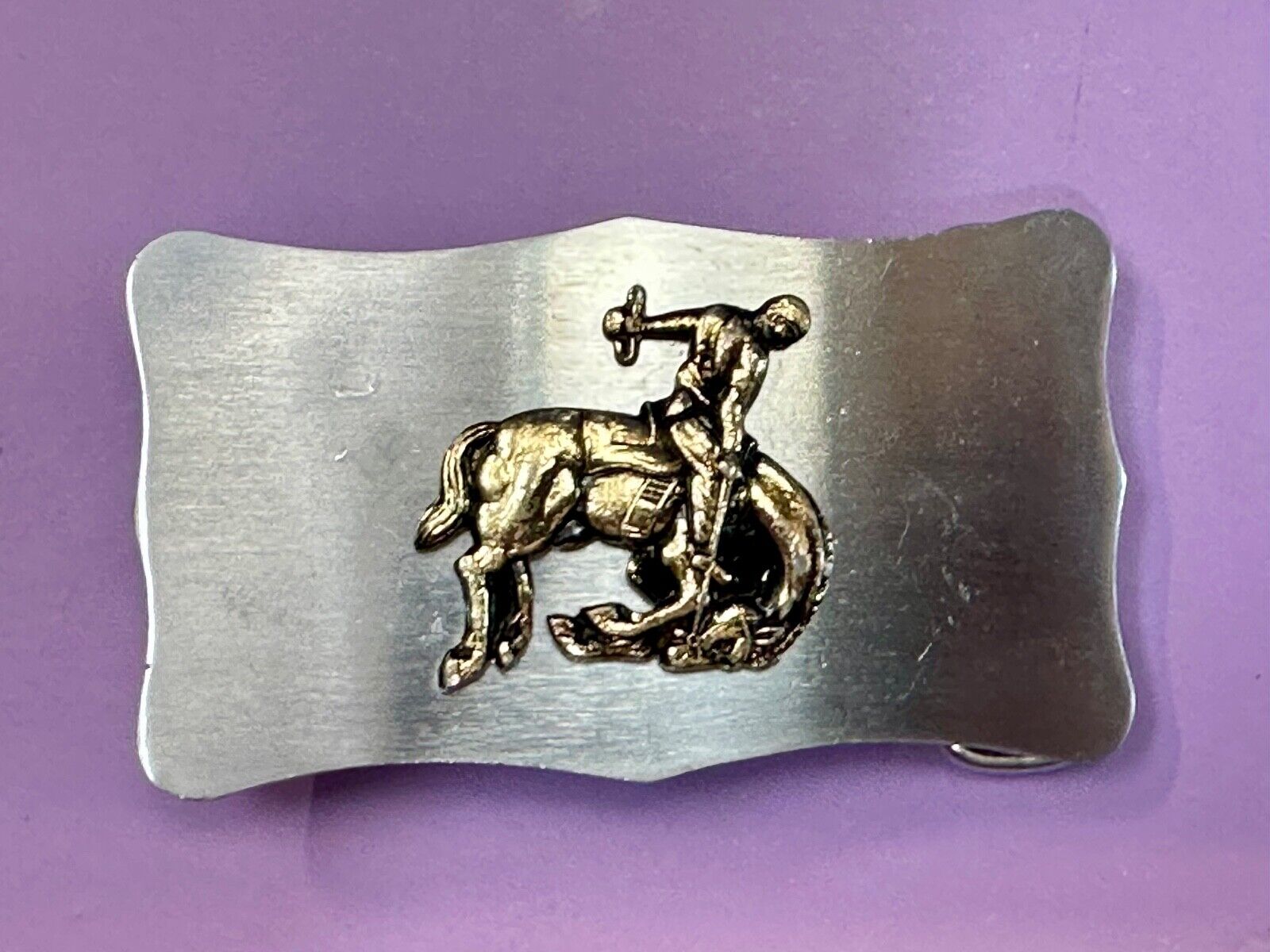 Vintage Cowboy Saddle Bronc western belt buckle Made in Japan