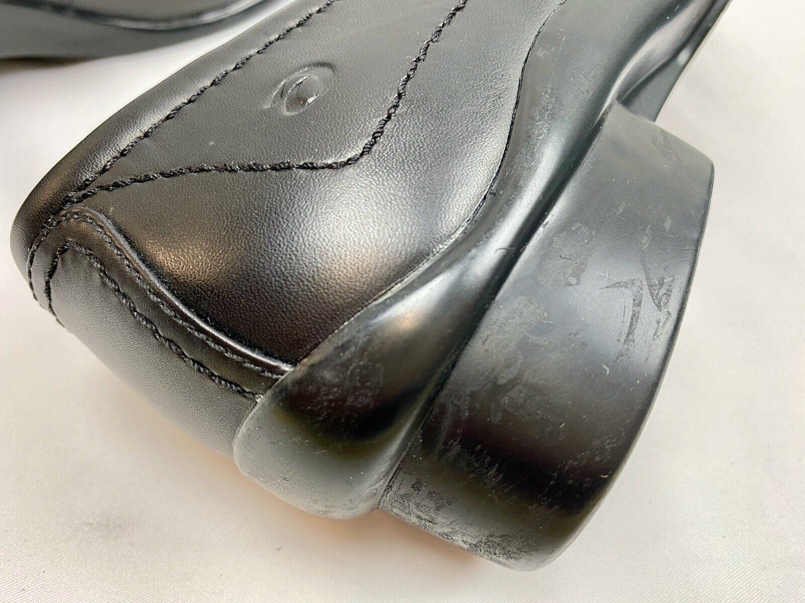 ARAVON Black Leather Stretch Loafer Comfort Shoes Women's 7B