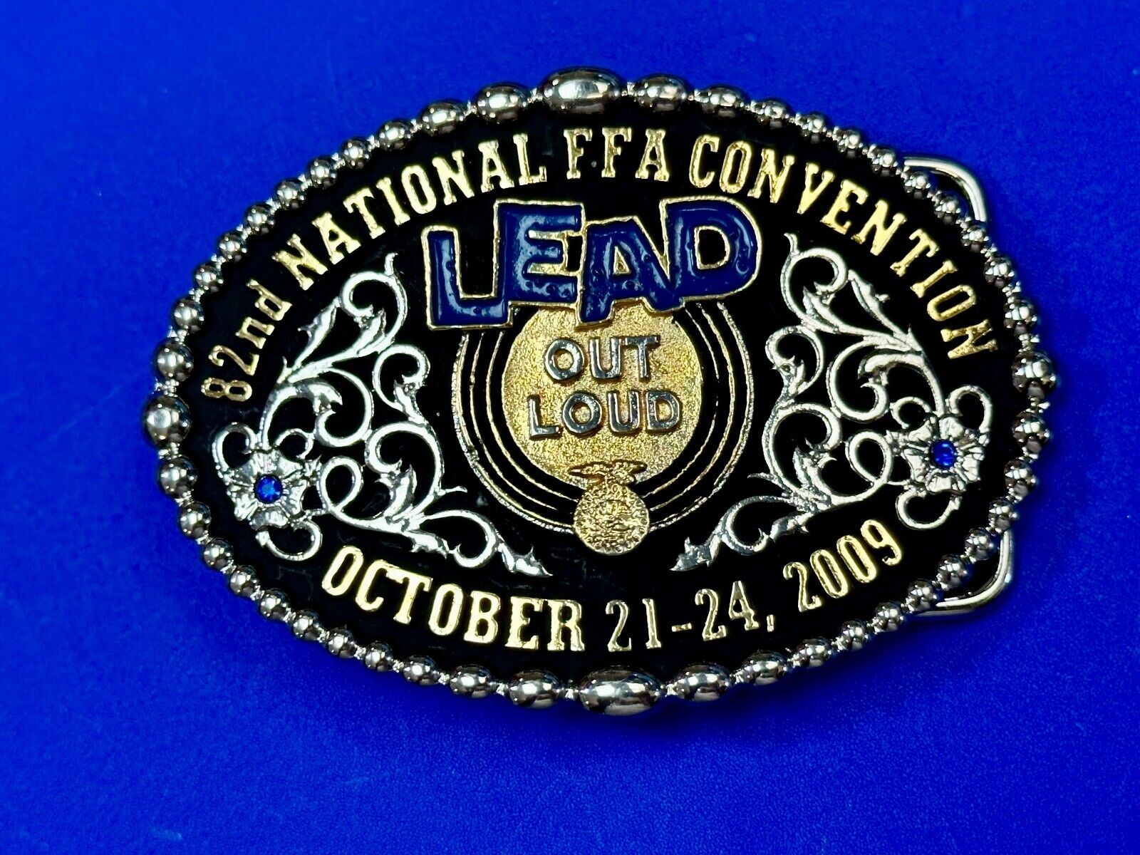 82nd Farmers FFA Convention LEAD OUT Loud 2009 Montana Silversmiths belt buckle