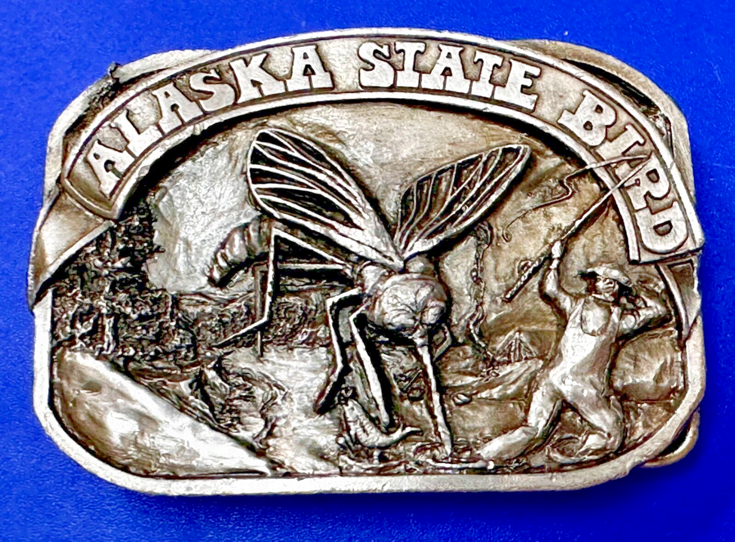 Alaskan Mosquito Alaska State Bird Novelty Fly Fishing Themed Belt Buckle
