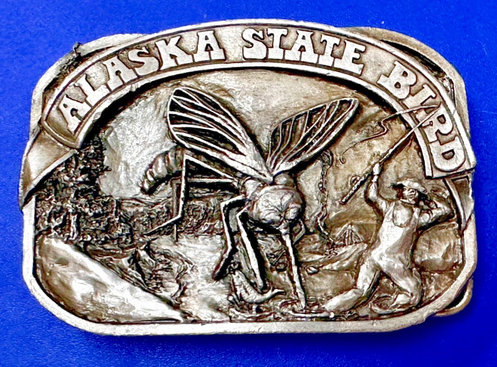 Alaskan Mosquito Alaska State Bird Novelty Fly Fishing Themed Belt Buckle
