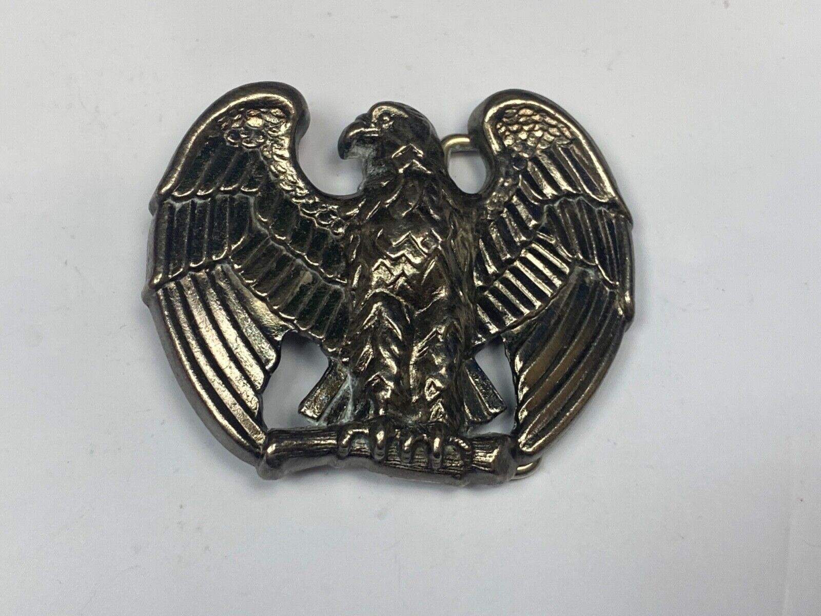 2.5" Belt Buckle Eagle Silver Metal Avon Spread Wings 3D Raptors Birds
