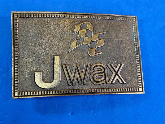 Vintage Jwax Belt Buckle By Lewis   Auto Wax Car Shine!    