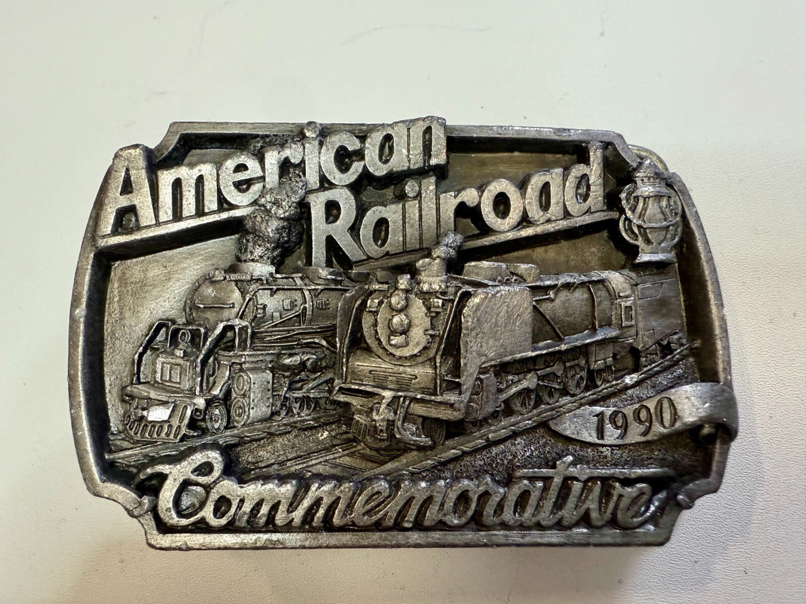 American Railroad Commemorative Locomotive Train 1990 Arroyo Grande Belt Buckle