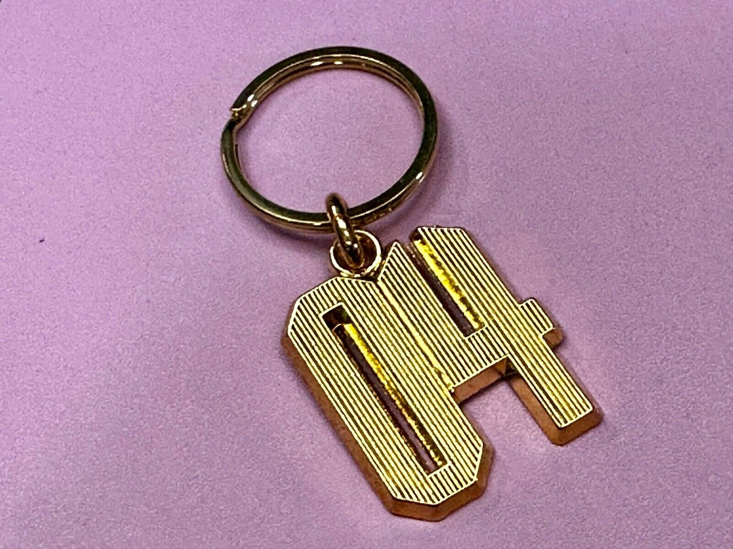 04 Number Gold Tone Keychain - Key Ring Chain - Class of Sports number